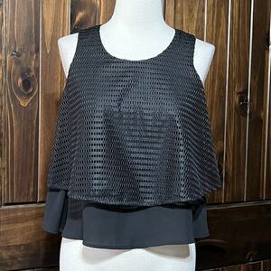 NWT MALABAR Sleeveless black Summer Top Cropped Size Small